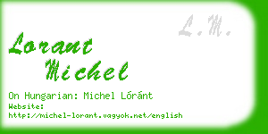 lorant michel business card